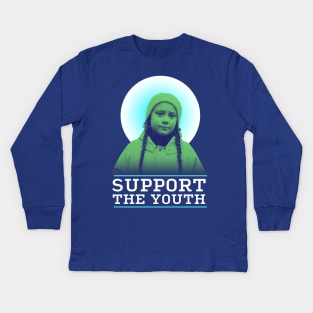 Greta Support the Youth Kids Long Sleeve T-Shirt